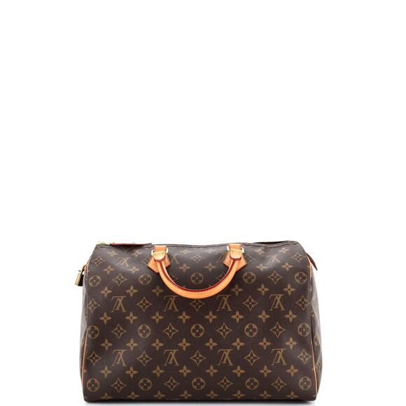 Louis Vuitton Speedy Handbag Monogram Canvas 35 Brown - Picture 3 of 8
